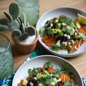 Sweet Potato Nachos - This Nachos Recipe is a Healthier Option Featuring Avocado (TrendHunter.com)